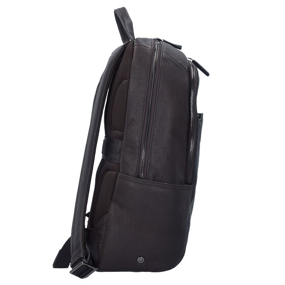 Piquadro Zaino Business nero quadrato in pelle 39 cm Scomparto per laptop