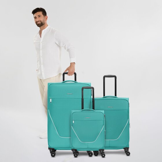 Stratic taska set di valigie a 4 ruote 3 pezzi con piega elastica
