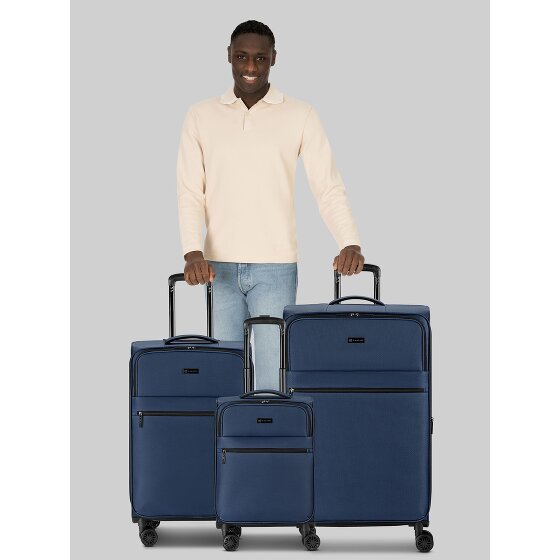 bugatti Valencia Soft 4 ruote Set di valigie 3 pezzi con piega di espansione