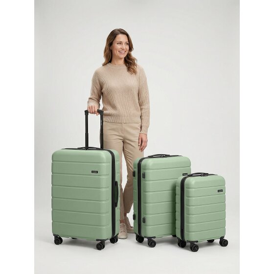 Saxoline Miami 4 ruote Set di valigie 3 pezzi con piega di espansione