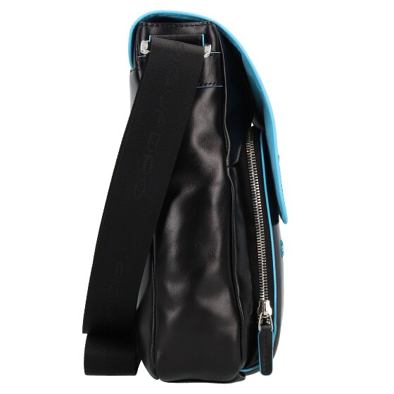 Piquadro Messenger blu quadrato in pelle 37 cm Scomparto per laptop