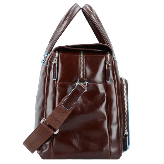 Piquadro Borsa da viaggio Weekender quadrata blu in pelle 47 cm Scomparto per laptop