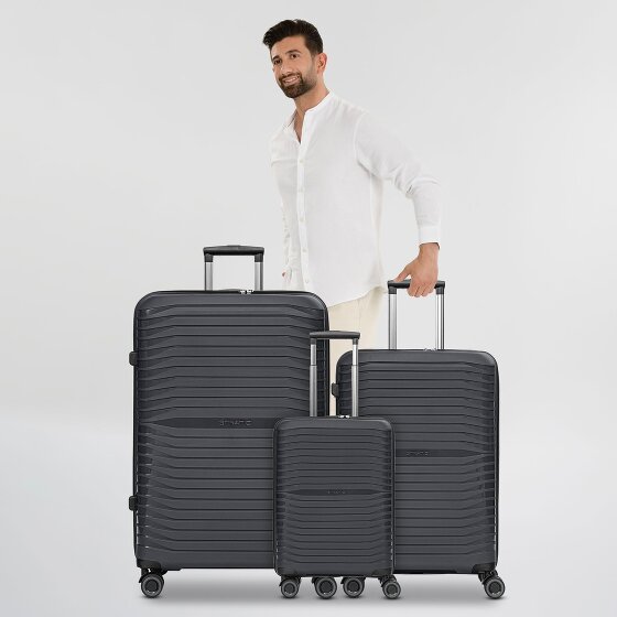 Stratic Shine 4 ruote Set di valigie 3 pezzi con piega di espansione