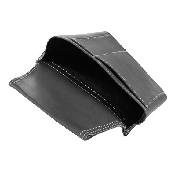 Greenburry Marsupio nero vintage - Portafoglio da cameriere in pelle 14,5 cm