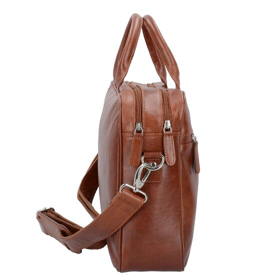 Dermata Cartella in pelle con scomparto per laptop da 40 cm