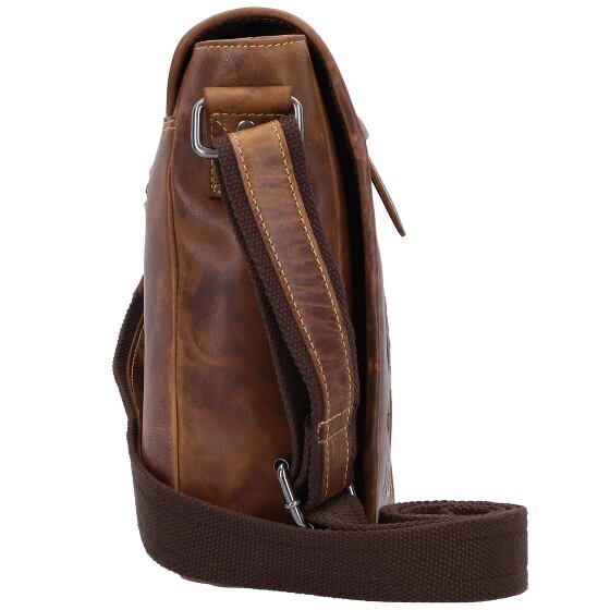 Greenburry Borsa a tracolla vintage Cafe Racer in pelle 23 cm