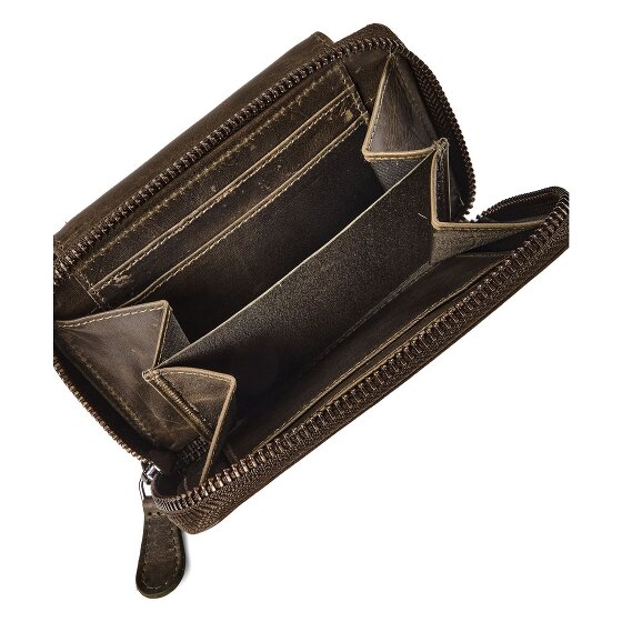 Greenburry Newport Portafoglio Protezione RFID Pelle 14 cm