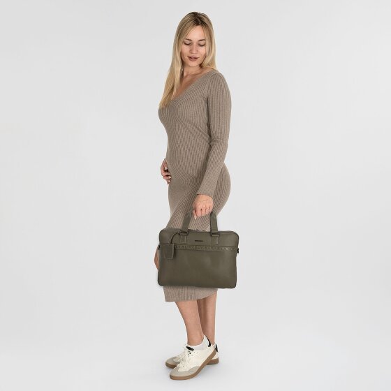 Burkely Minimal Mason Valigetta Vera Pelle 41 cm Vano porta PC