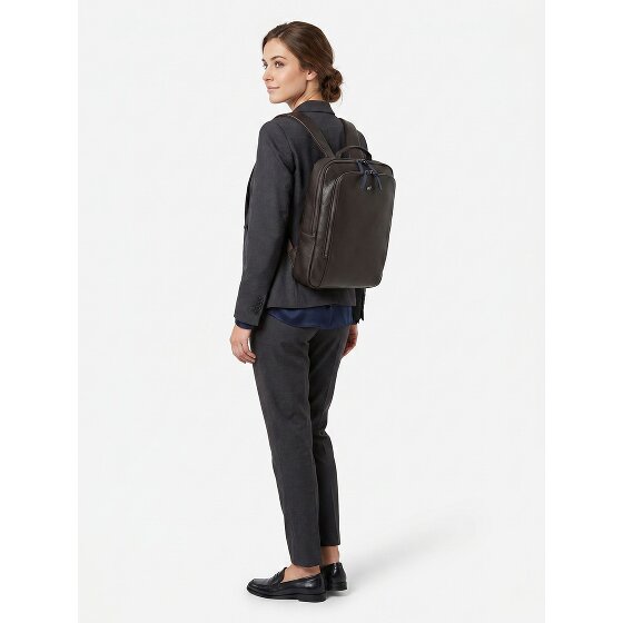 Braun Büffel Novara Zaino da lavoro Vera Pelle 40 cm Vano porta PC