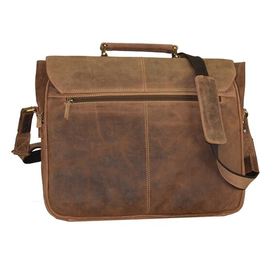 Greenburry Cartella vintage in pelle 42 cm Scomparto per computer portatile
