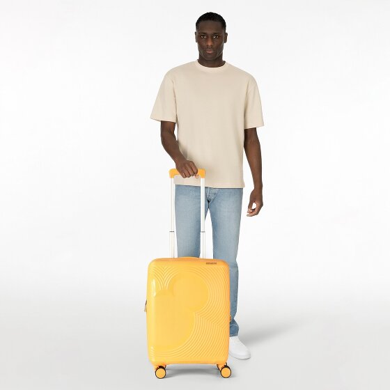 American Tourister Mickey Magic 4 ruote Carrello della cabina 55 cm con piega di espansione