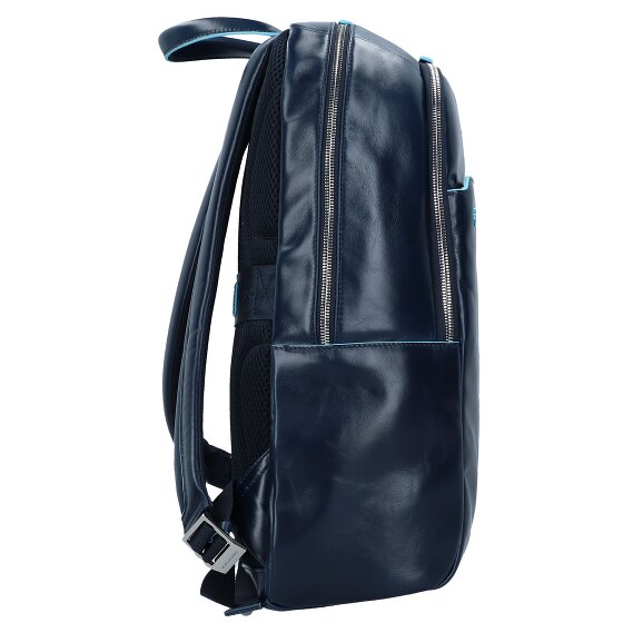 Piquadro Zaino blu quadrato in pelle 43 cm Scomparto per laptop