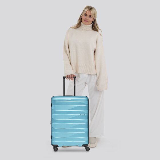 Bergpfeil Trolley da viaggio a 4 ruote M 66 cm con piega ad espansione