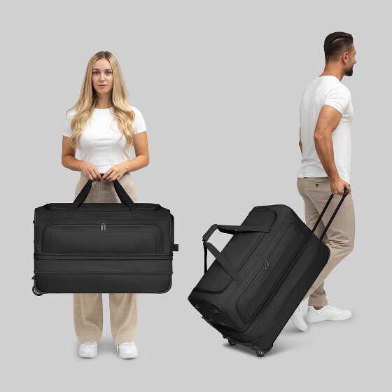Redolz Set di borse da viaggio a 2 ruote Duffle Essentials 2 pz. M+L con piega elastica