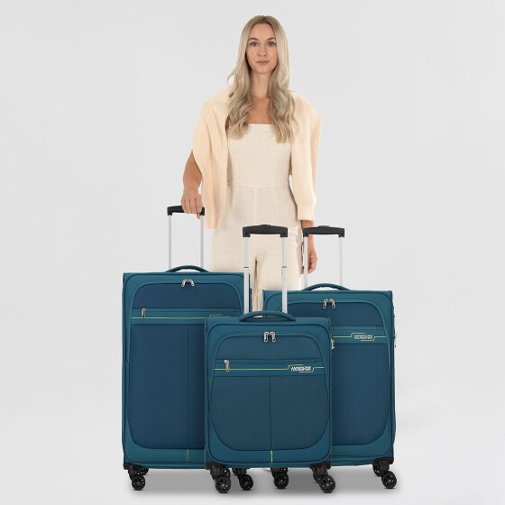 American Tourister Deep Dive 4 ruote Set di valigie 3 pezzi con piega di espansione