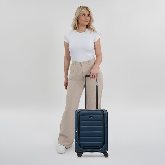 Redolz Essentials 17 Trolley da cabina a 4 ruote 55 cm con tasca morbida per laptop