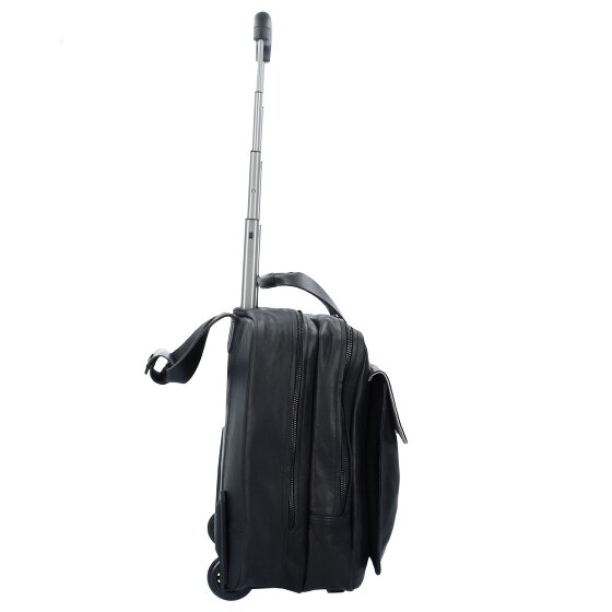 Harold's Ivy Lane 2 ruote Trolley business Vera Pelle 36 cm Vano porta PC