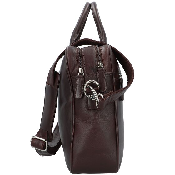 Dermata Cartella in pelle con scomparto per laptop da 40 cm