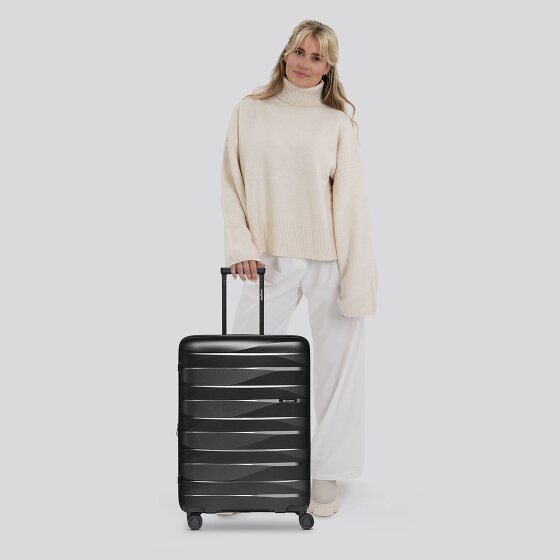 Bergpfeil Trolley da viaggio a 4 ruote M 66 cm con piega ad espansione