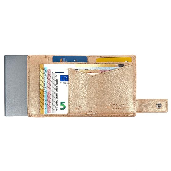 SecWal Porta carte di credito RFID in pelle 9,5 cm