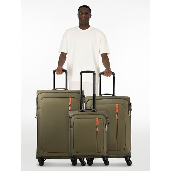 American Tourister Nitestream 4 ruote Set di valigie 3 pezzi con piega di espansione