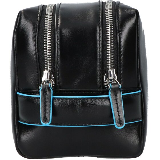 Piquadro Blue Square Borsa da toilette Vera Pelle 25 cm