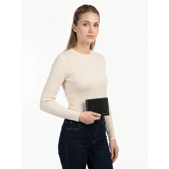 oxmox Leather Portafoglio Protezione RFID Vera Pelle 12 cm