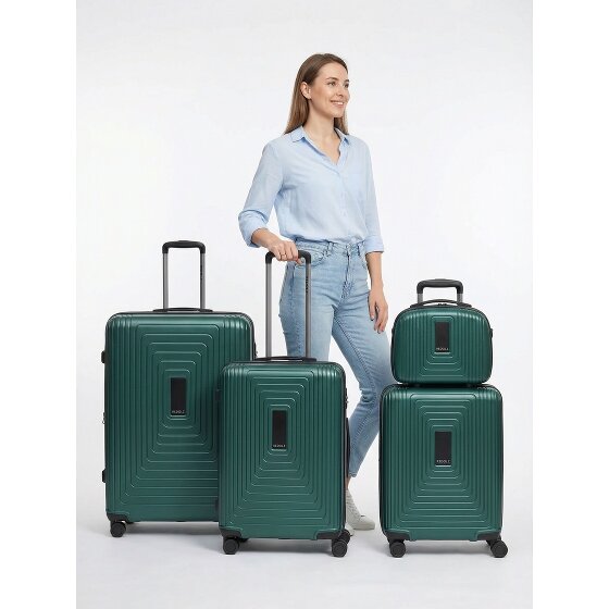 Redolz Set di valigie Essentials 14 a 4 ruote + beauty case 4 pezzi con piega elastica