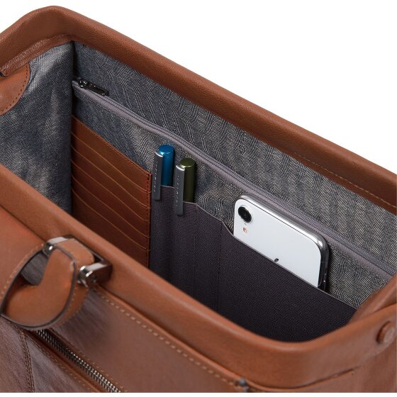 Piquadro Cartella quadrata nera in pelle 37 cm