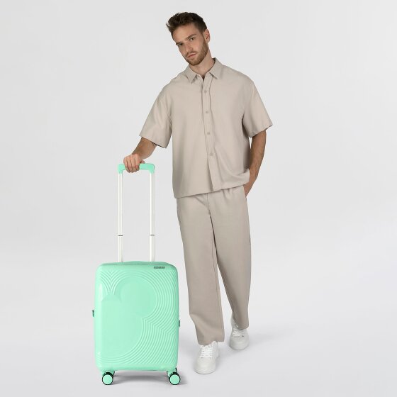 American Tourister Mickey Magic 4 ruote Carrello della cabina 55 cm con piega di espansione