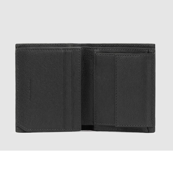 Piquadro Black Square Portafoglio Protezione RFID Pelle 8.5 cm