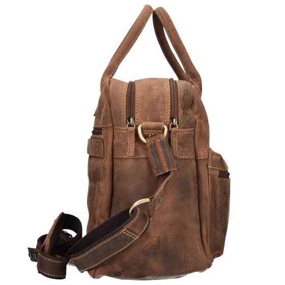 Greenburry Cartella vintage in pelle 40 cm con scomparto per computer portatile