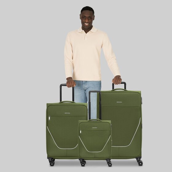 Stratic taska set di valigie a 4 ruote 3 pezzi con piega elastica