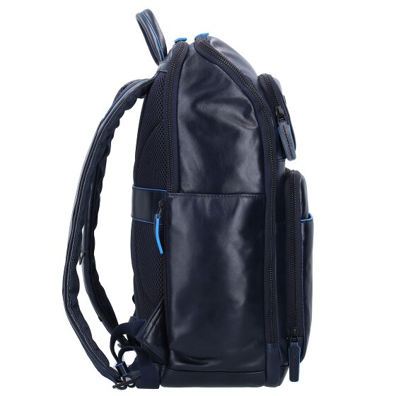 Piquadro Zaino blu quadrato Revamp RFID in pelle 42 cm Scomparto per laptop