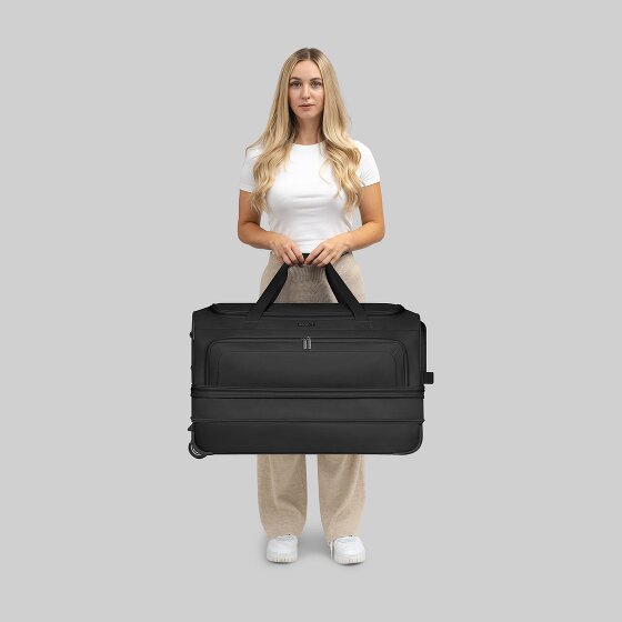 Redolz Set di borse da viaggio a 2 ruote Duffle Essentials 2 pezzi L+L con piega elastica