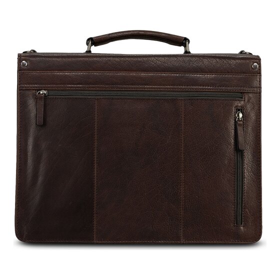 Jost Glasgow Valigetta Protezione RFID Vera Pelle 40 cm Vano porta PC