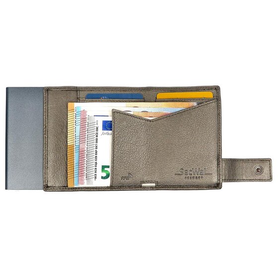 SecWal Porta carte di credito RFID in pelle 9,5 cm