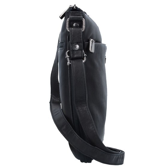 Greenland Nature Black Nappa Borsa a tracolla Pelle 29 cm
