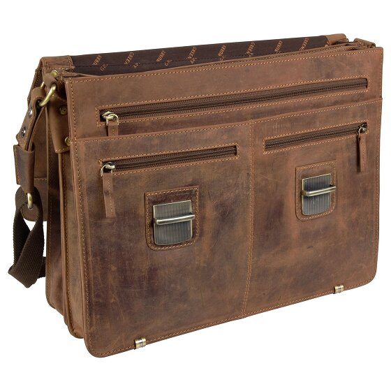 Greenburry Cartella XL vintage in pelle 40 cm
