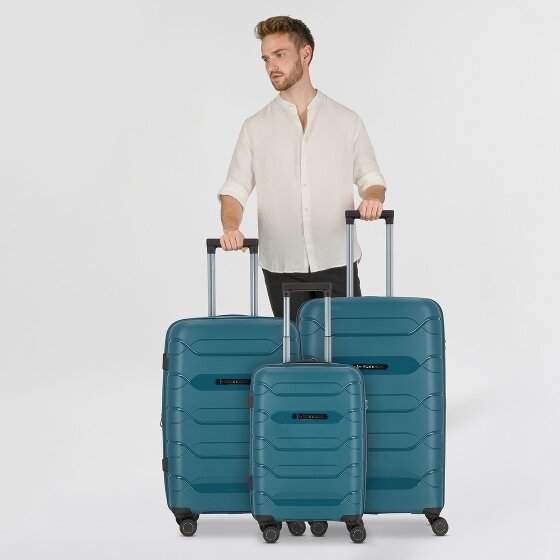 Polestream Strz by Asteroid 4 ruote Set di valigie 3 pezzi con piega di espansione