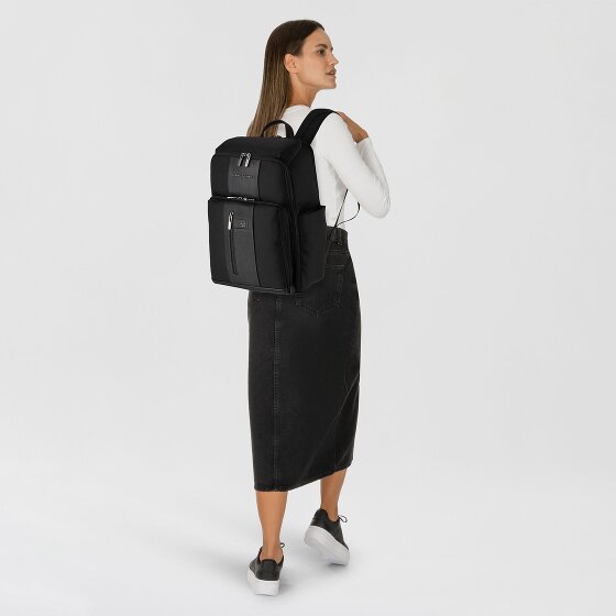 Piquadro Zaino da viaggio breve in pelle 43 cm scomparto per laptop