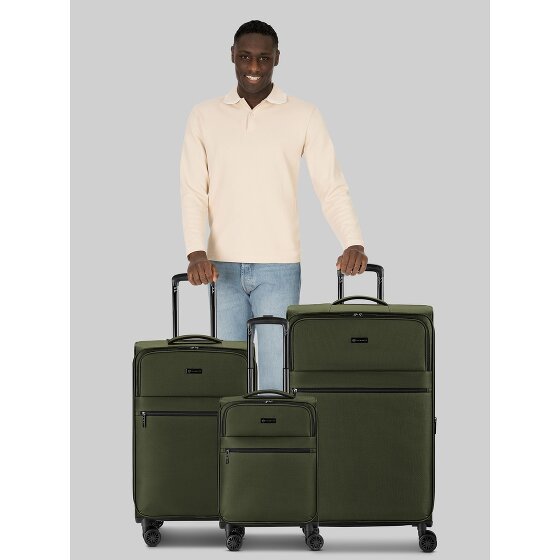 bugatti Valencia Soft 4 ruote Set di valigie 3 pezzi con piega di espansione