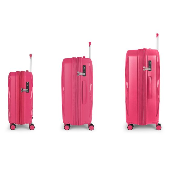 Gabol Infinity 4 ruote Set di valigie 3 pezzi con piega di espansione
