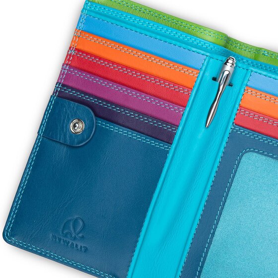 Mywalit Portafoglio Protezione RFID Vera Pelle 8 cm