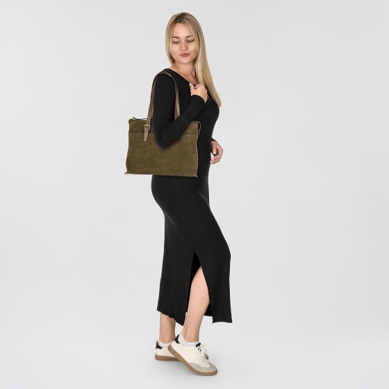 Castelijn & Beerens Nubuck Borsa a tracolla Pelle 40 cm Scomparto per laptop