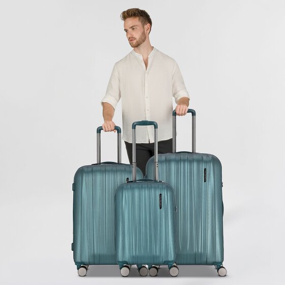 Polestream Moonrock 4 ruote Set di valigie 3 pezzi con piega di espansione