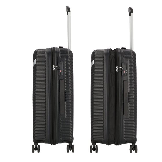 American Tourister Exoline 4 ruote Set di valigie 3 pezzi con piega di espansione