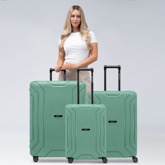 Redolz Set di valigie Essentials 15 a 4 ruote 3 pezzi con chiusura a tre punti