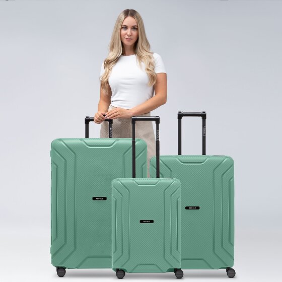 Redolz Set di valigie Essentials 15 a 4 ruote 3 pezzi con chiusura a tre punti