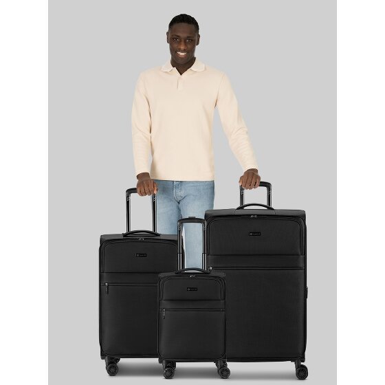 bugatti Valencia Soft 4 ruote Set di valigie 3 pezzi con piega di espansione